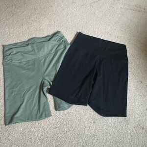 Yogalicious Black and Olive Bike Shorts